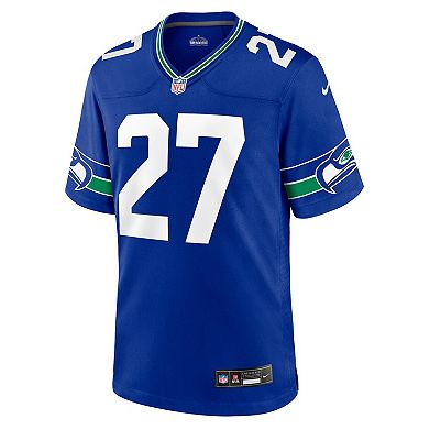 Men's Nike Tariq Woolen Royal Seattle Seahawks Throwback Player Game Jersey