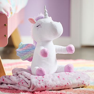 The Big One 2 Piece Kids Unicorn Pillow Buddy Throw Blanket Set Alicorn