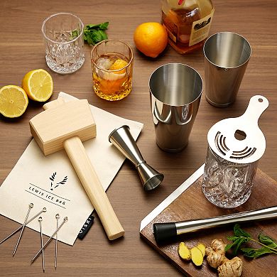 17-Piece Stainless Steel Barware Set in Silver Viski®