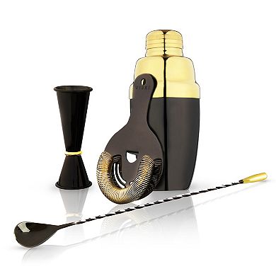 4-Piece Deco Barware Set in Two-Tone Viski®