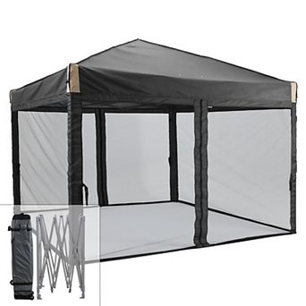 Aoodor Pop Up Canopy Tent with Removable Mesh Sidewalls