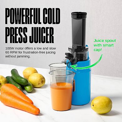 Ventray Essential Ginnie Juicer Compact Small Cold Press Juicer, Masticating Slow Juicer