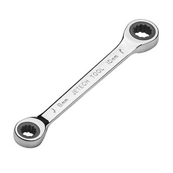 Jetech Double Box End Ratcheting Wrench (8mm x 10mm), Metric