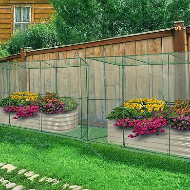 Aoodor 12' x 4' x 6' Crop Cage Plant Protection Netting Tent with Zipper