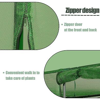Aoodor 12' x 4' x 6' Crop Cage Plant Protection Netting Tent with Zipper