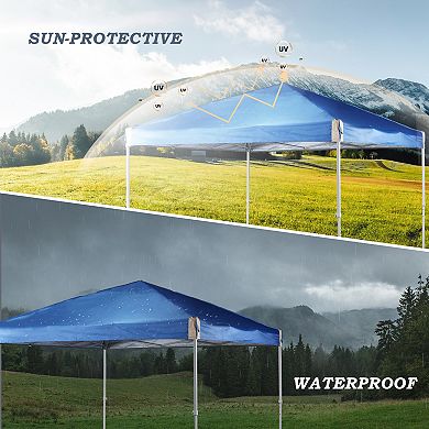 Aoodor 12'x12' Pop Up Canopy Tent with Roller Bag, Portable Instant Shade Canopy