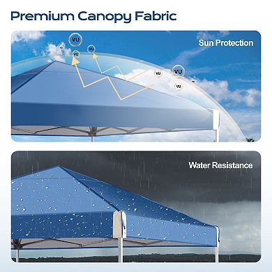 Aoodor 12'x12' Pop Up Canopy Tent with Roller Bag, Portable Instant Shade Canopy