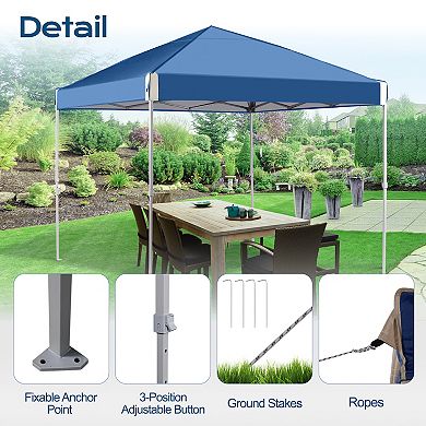 Aoodor 12'x12' Pop Up Canopy Tent with Roller Bag, Portable Instant Shade Canopy