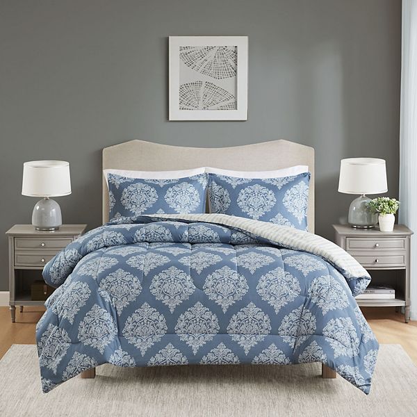 Madison Park Essentials Comforter Set - Block Print (KING)