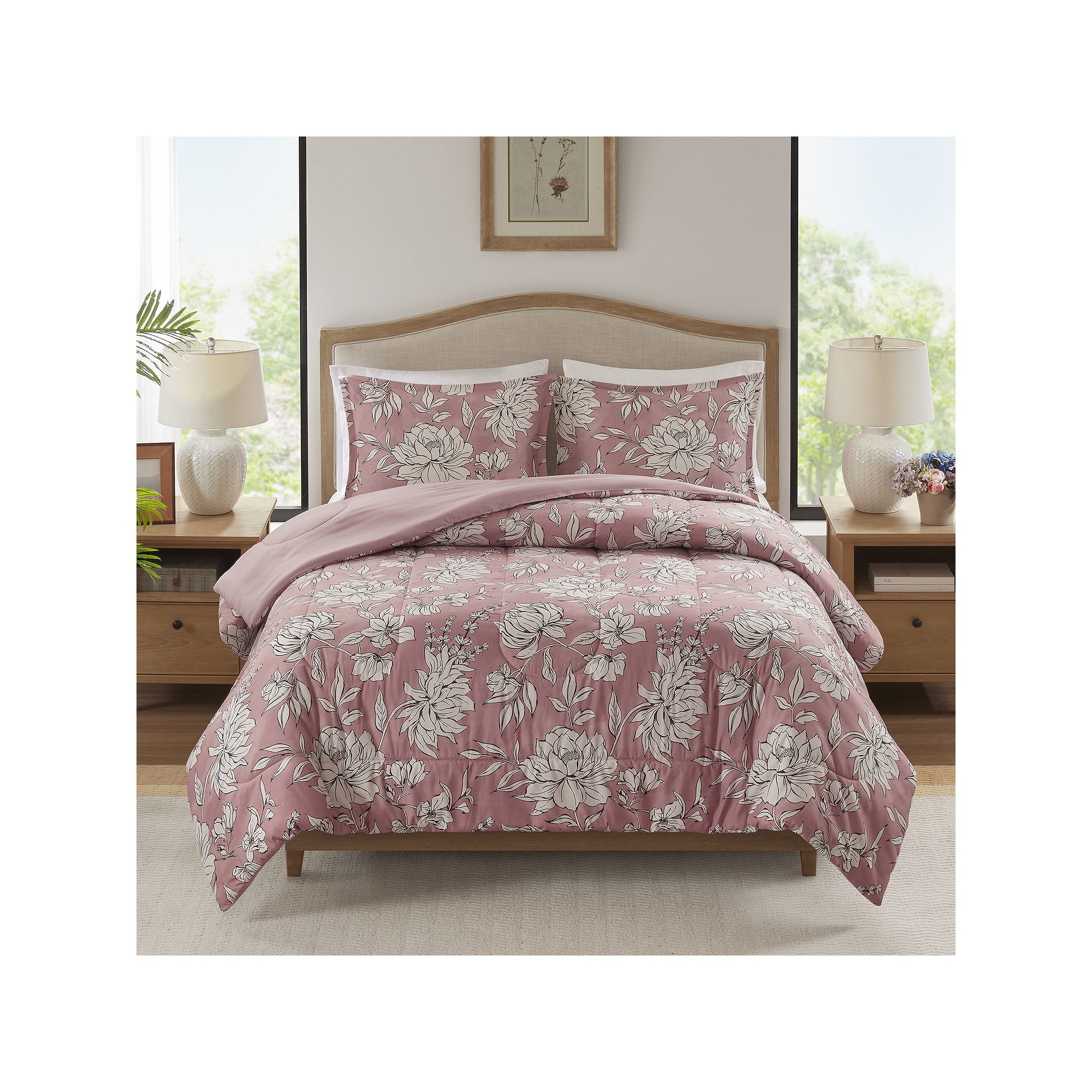 Madison Park Essentials Comforter Set, Linework Floral