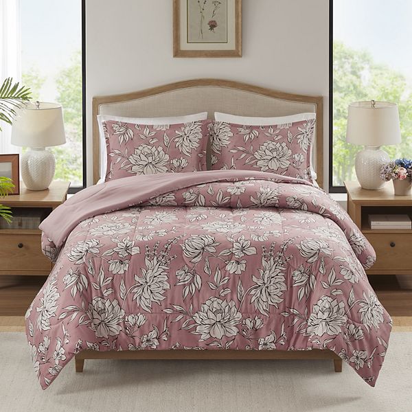 Madison Park Essentials Comforter Set - Linework Floral (KING)