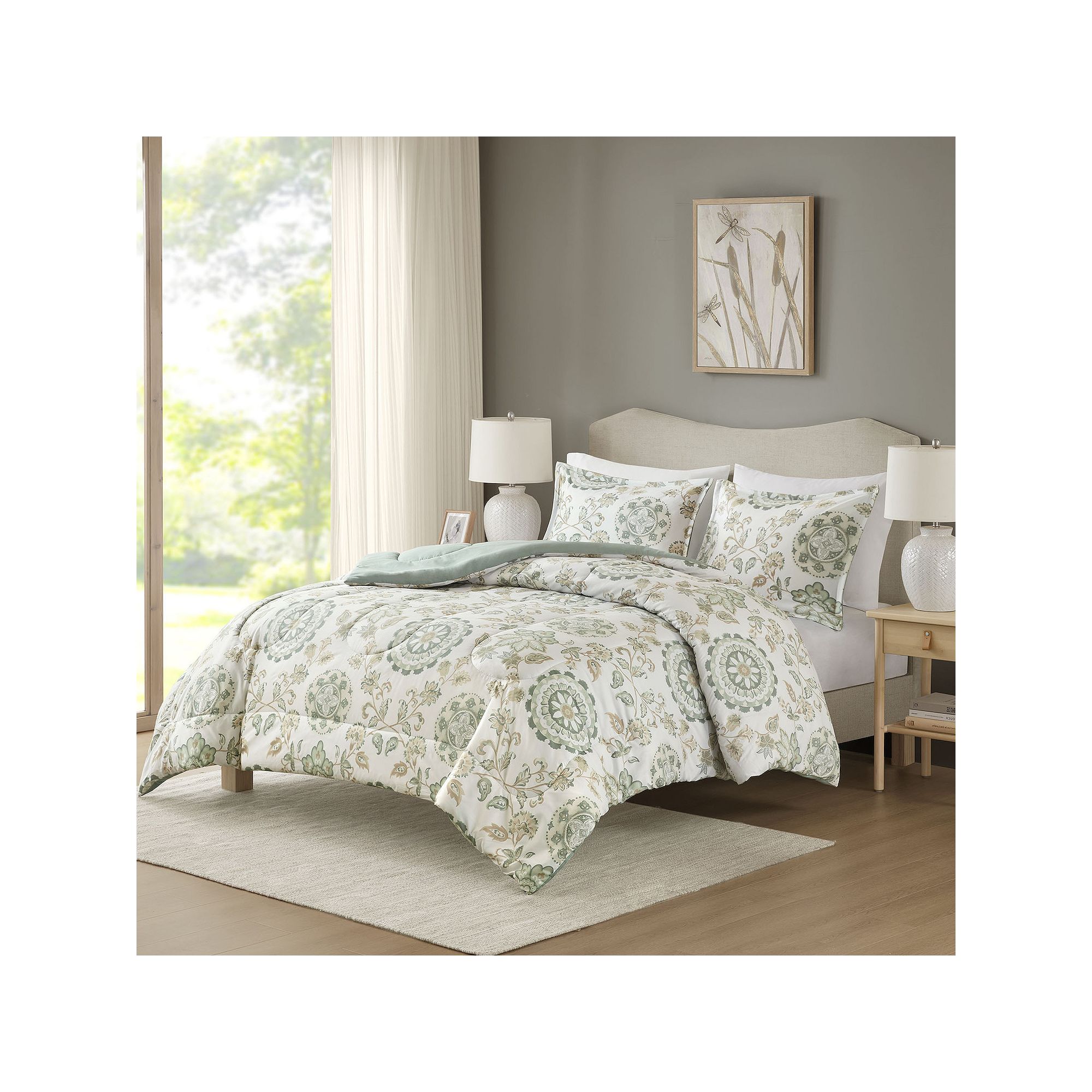 Madison Park Essentials Comforter Set, Scroll Medallion