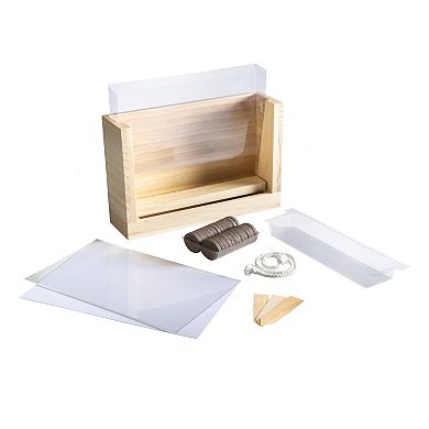 HearthSong Grow With Me Wood and Acrylic Root Viewer with Gardening Journal for Kids