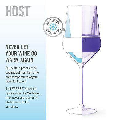 Wine FREEZE Stemmed in Tinted Set (set of 4) by HOST
