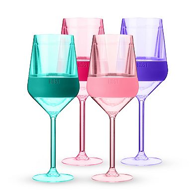 Wine FREEZE Stemmed in Tinted Set (set of 4) by HOST
