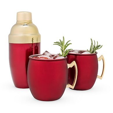 Red Mule Mug & Cocktail Shaker Gift Set by Twine Living (Set of 3)