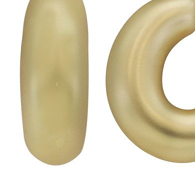 PANNEE BY PANACEA Gold Tone Brushed Chunky C-Hoop Earrings