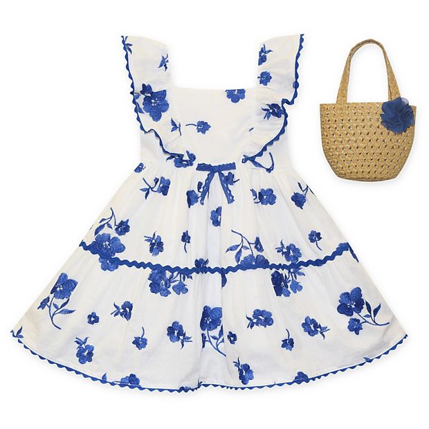 Toddler Girl Blueberi Boulevard Ruffle-Trim Tiered Floral Dress