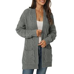 Womens long shop sweaters with pockets