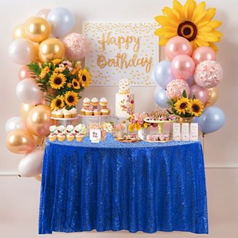 Polyester Sequin Dining Room Parties Dances Round Tablecloth 1 pc 71" X 71"