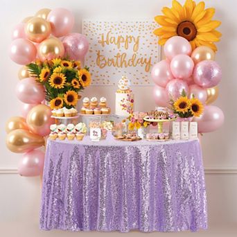 Polyester Sequin Dining Room Parties Dances Round Tablecloth 1 pc 71" X 71"