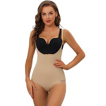 Women's Mesh Tummy Control Slimming Sculpting Adjustable Straps Open Bust Full Shapewear