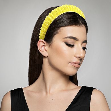 Crystal Headband Rhinestone Hairband for Women 1.2 Inch Wide