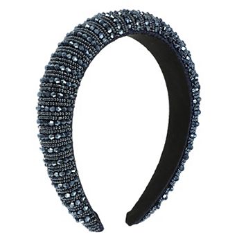 Crystal Headband Rhinestone Hairband for Women 1.2 Inch Wide