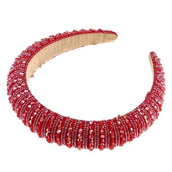 Crystal Headband Rhinestone Hairband for Women 1.2 Inch Wide