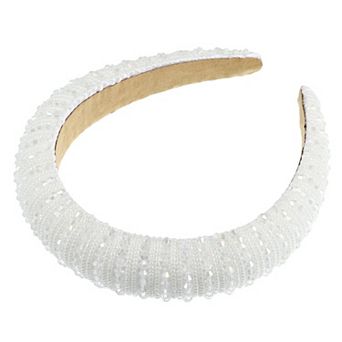 Crystal Headband Rhinestone Hairband for Women 1.2 Inch Wide
