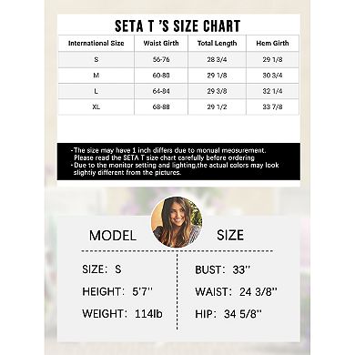 Women's Elastic High Waist Slit Hem Stretchy Classic Midi Skirts