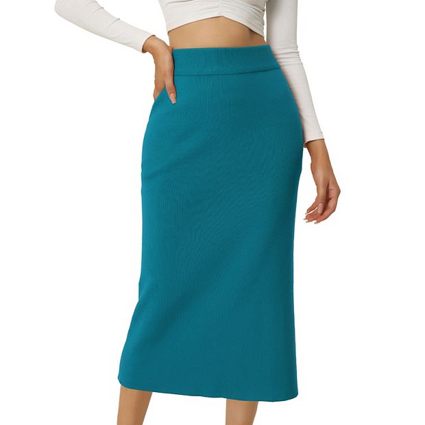Women's midi skirts elastic waist new arrivals