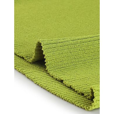 Women's Elbow Sleeve Ribbed Knit Square Neck Solid Sweater Blouse