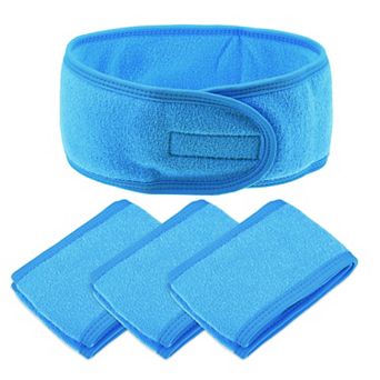 4 pc Spa Headband Soft Women Hair Bands for Face Washing Bath Yoga