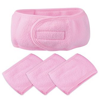 4 pc Spa Headband Soft Women Hair Bands for Face Washing Bath Yoga