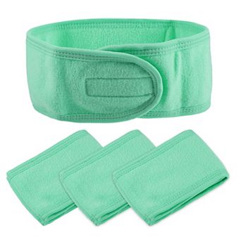 4 pc Spa Headband Soft Women Hair Bands for Face Washing Bath Yoga