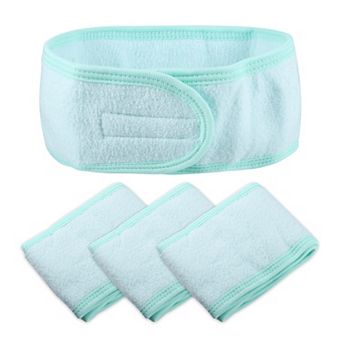 4 pc Spa Headband Soft Women Hair Bands for Face Washing Bath Yoga