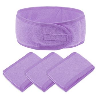 4 pc Spa Headband Soft Women Hair Bands for Face Washing Bath Yoga