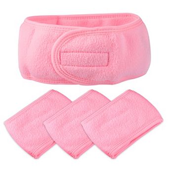4 pc Spa Headband Soft Women Hair Bands for Face Washing Bath Yoga