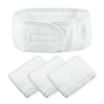 4 pc Spa Headband Soft Women Hair Bands for Face Washing Bath Yoga