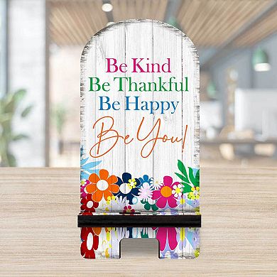 Be You! Cell Phone Stand Family Decor Wood Mobile Holder Organizer