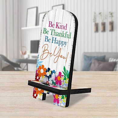 Be You! Cell Phone Stand Family Decor Wood Mobile Holder Organizer