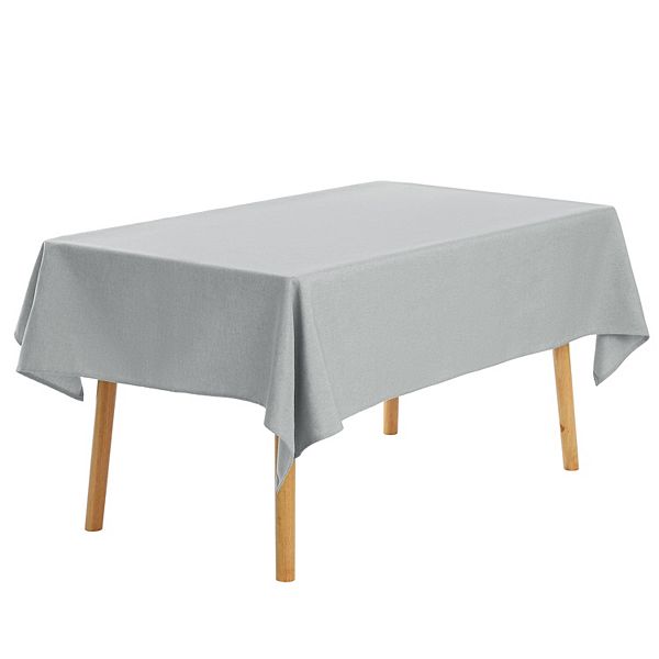Rectangle Cotton Linen Waterproof Spillproof Wrinkle Free Table Cover 1