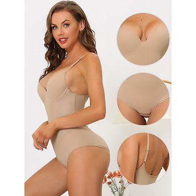 Women's Adjustable Shoulder Strap Tummy Control Shaping Full Leotard