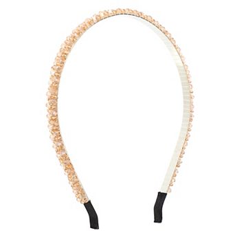 1 pc 2 Rows Rhinestone Headband Hairband for Women 0.31 Inch Wide