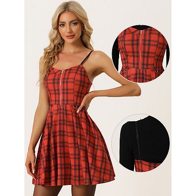 Women's Plaid Dress Christmas A-line Skater Dress
