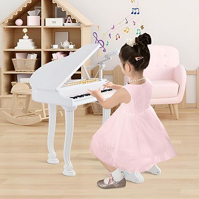 37 Keys Kids Piano Keyboard With Stool And Piano Lid