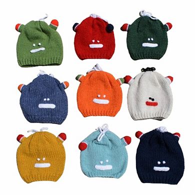 Kid's Beanie Hat Hand-knitted Frog Wool Beanie Cap
