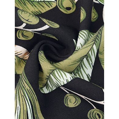 Women's Midi Wrap Summer Tropical Floral Dress