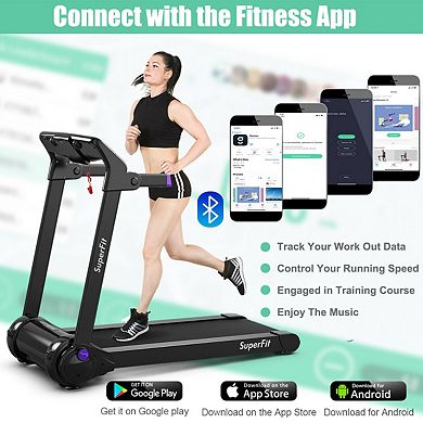 3 HP Electric Folding Treadmill with Bluetooth Speaker